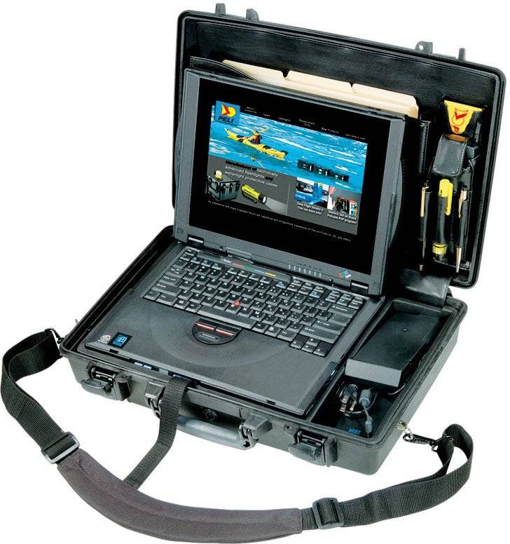 The 1490CC1 Protector Laptop Case is a rugged, portable workstation with organized compartments for a laptop, folders, electronics, and tools.