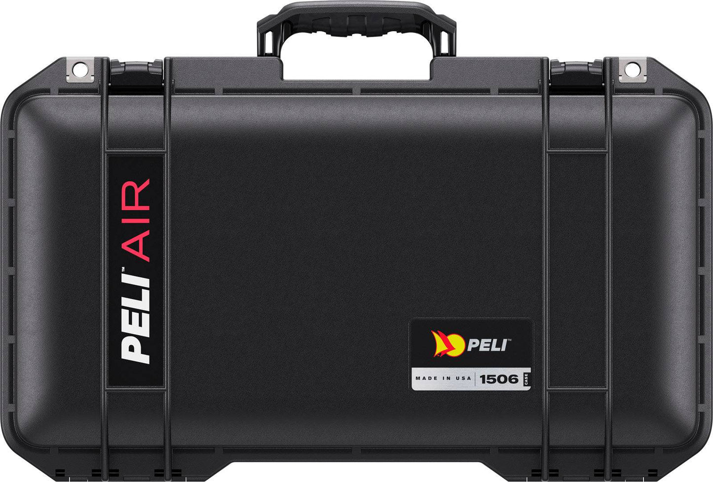 Black 1506 Air Case, a lightweight Peli Air Long/Deep Series protective case with handle, featuring the Peli Air logo on the left and a 1506 Air Case label on the bottom right.
