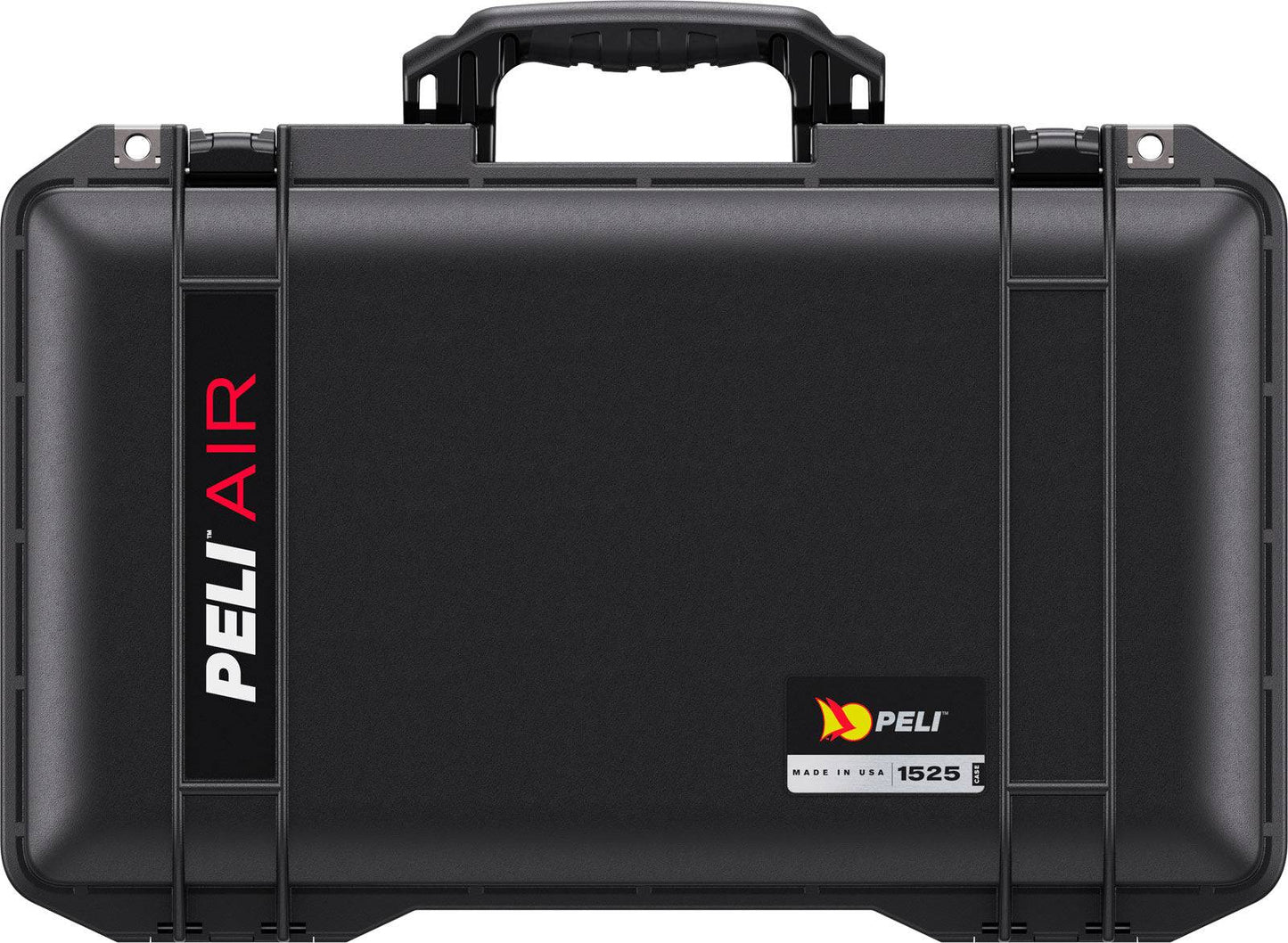 Black 1525 Air Case, waterproof with handle and latches, features red and white branding on the front.