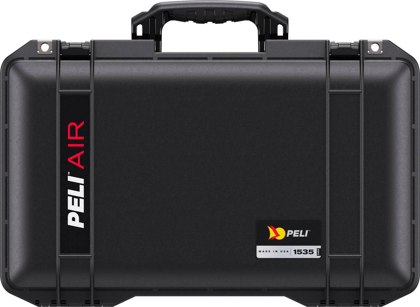 Black hard-shell 1535 Air Case, lightweight with handle, featuring Peli Air branding and logo on the front.