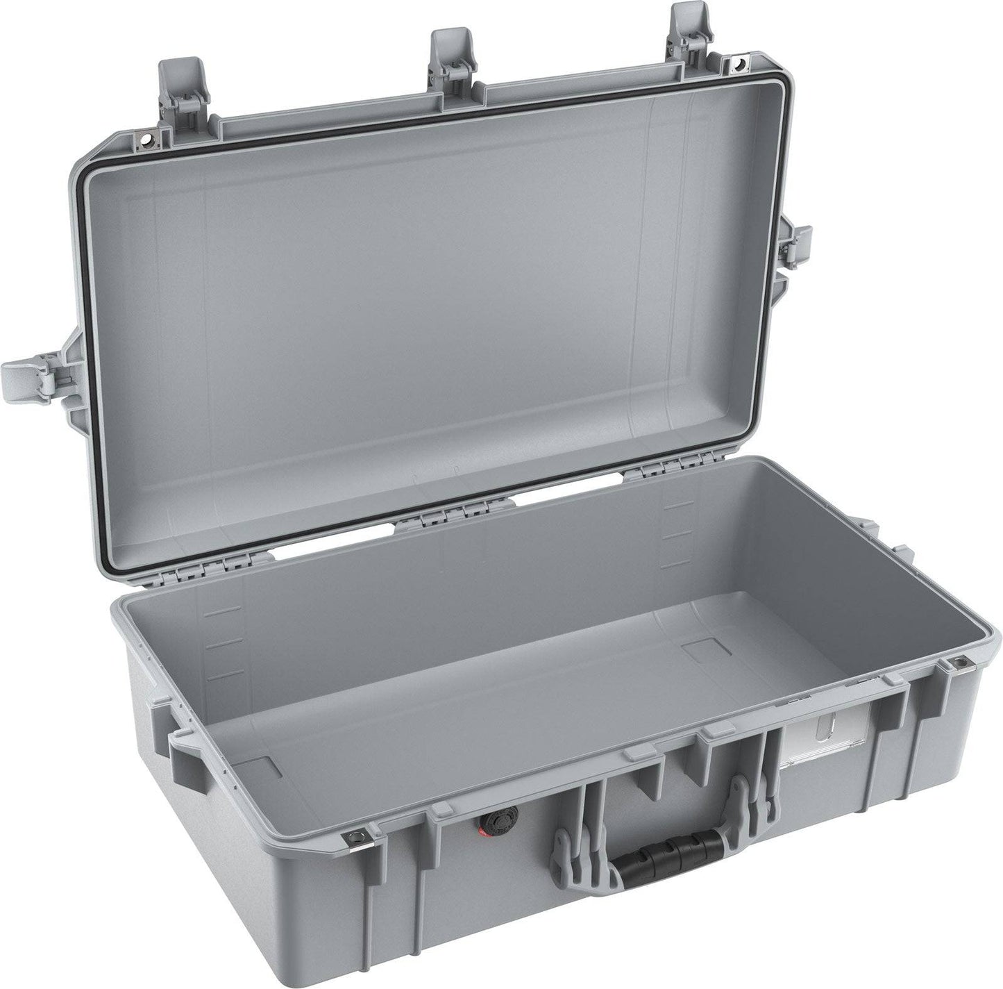The 1605 Air Case is a large, empty, lightweight travel case in neutral gray, featuring a handle and secure latches.