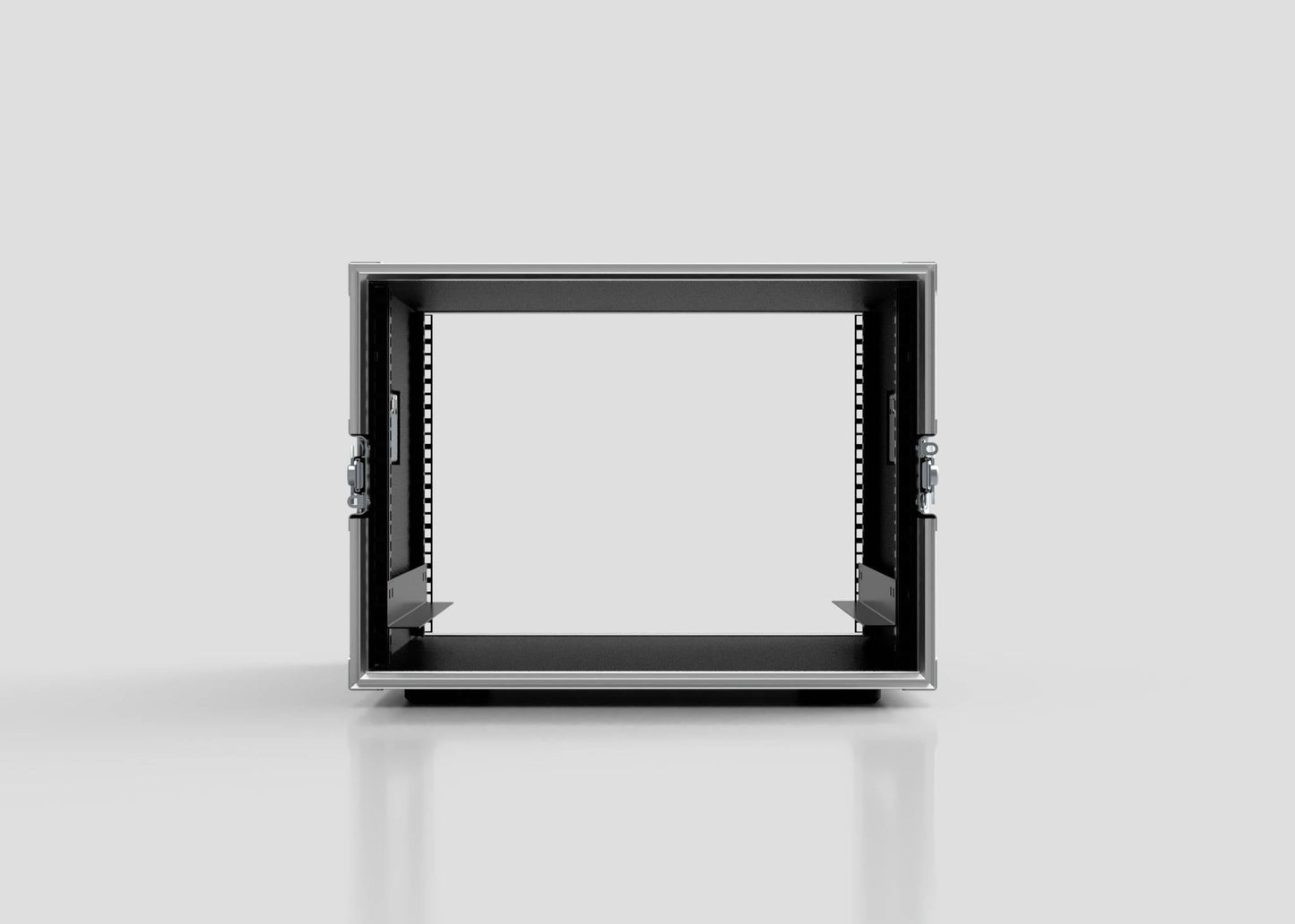 A 7U Standard Rack Case in black metal is displayed front-facing against a light gray background—perfect for enhancing any UK-manufactured rack setup.