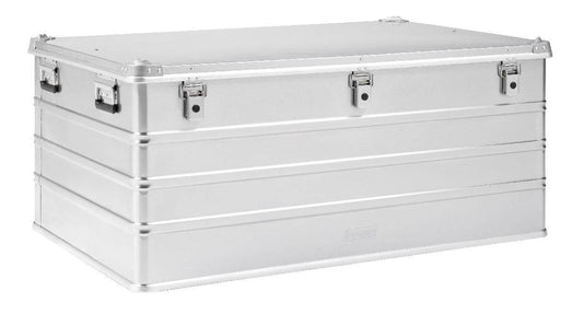 The Defender KA74-012 is a large, rectangular silver metal screen print case with side latches and handles, a custom routed foam interior, and a 414-litre capacity, shown against a white background.