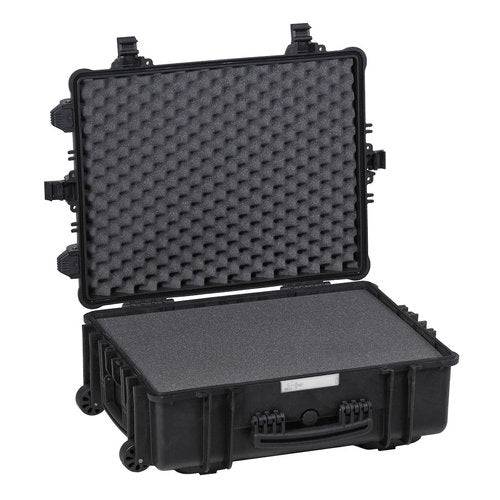 The Explorer 5823 is a black hard-shell waterproof case with a foam interior and open lid, designed for secure storage and transport of sensitive equipment.