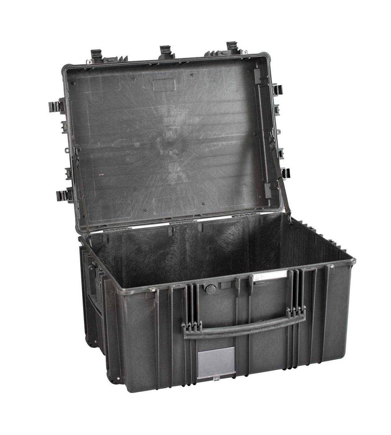 The Explorer 7745 is a large, open polypropylene case with reinforced edges and secure latches, designed for safe storage and transport of your equipment.