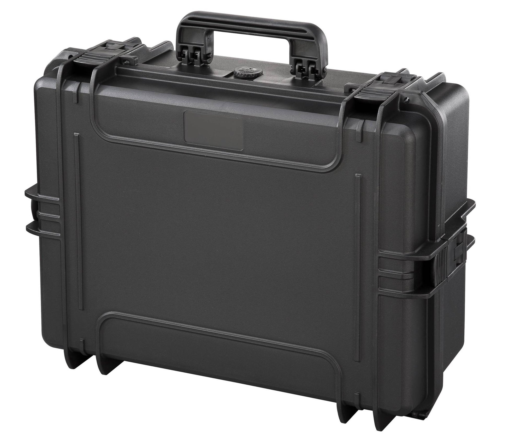 The MAX505TC Tool Case is a sturdy black waterproof case with a handle and secure latches, ideal for tool storage, displayed on a white background.