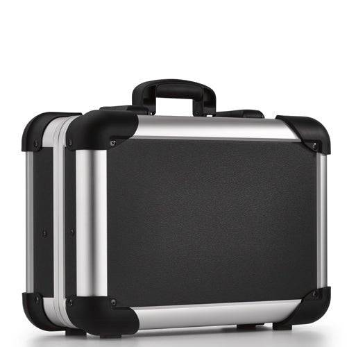 The Robust 50100N is a black hard-shell case with metal edges, reinforced corners, and custom CNC foam fittings, shown against a white background.