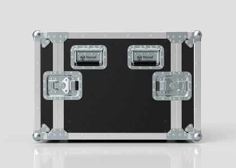 The 10U Standard Rack Case is a black, hard-sided rack mount case featuring metal reinforcements, corner protectors, and secure latches, shown on a plain white background.