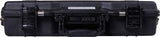 The black 1495CC1 Protector Laptop Case has a hard shell, handle, two latches, and a front combination lock—ideal as a watertight laptop case or crushproof protection for your valuables.