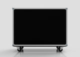 The 15 Way Euro Crate Case is a large rectangular black road case with metal edges and corners, high load capacity, and four caster wheels, shown against a plain white background.
