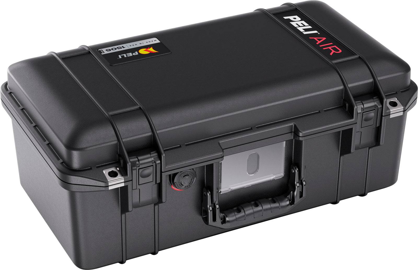 The black 1506 Air Case is a lightweight PELI Long/Deep Series protective case with secure latches and a handle, designed for safe storage and transport.