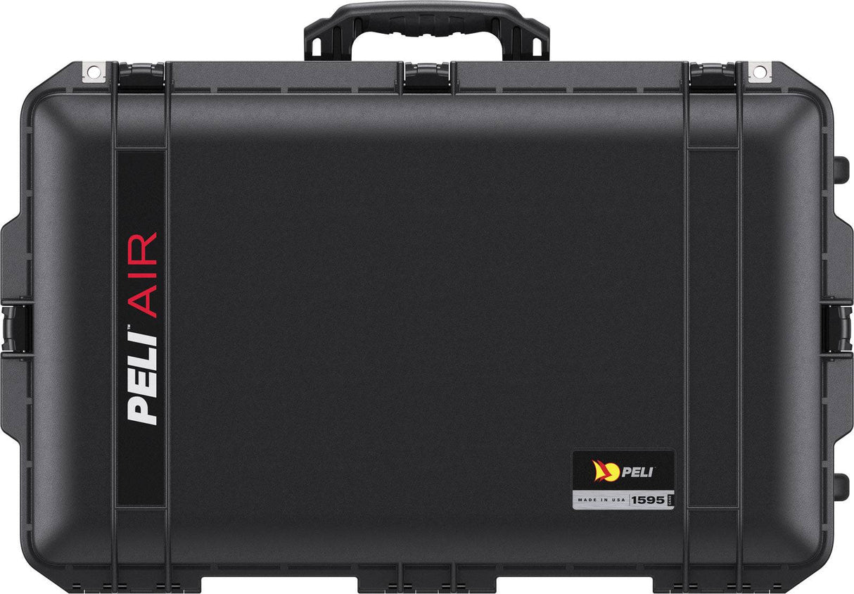 A closed black 1595 Air Case with a handle, latches, and visible branding labels on the front.