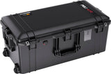 The 1626 Air Case is a black hard-shell lightweight polymer case featuring secure latches, a side handle, wheels, and a small rectangular label holder on the right side.