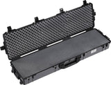 The PELI 1755 Air Case, shown open and empty with foam padding, is a long black lightweight protective case designed to safeguard your gear—ideal as a waterproof equipment case for storage and travel.