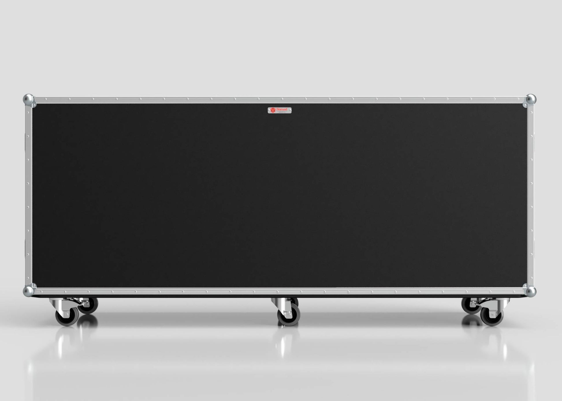 The 20 Way Euro Crate Case is a large, rectangular black case with metal edges and four caster wheels, built for high load capacity. It is set against a plain light background.