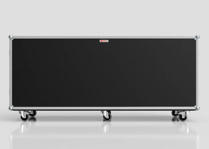 The 20 Way Euro Crate Case is a large, rectangular black case with metal edges and four caster wheels, built for high load capacity. It is set against a plain light background.