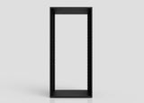 The 23U Standard Rack Sleeve, a black, open-frame server rack, stands upright on a plain light gray background, viewed from the front.