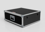 The 5U Slam Rack Case is a black and silver hard protective equipment case with a metal handle and reinforced corners, shown on a white surface.