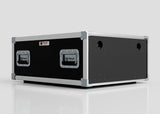 The 7U Shock Mount Slam Rack Case is a black and silver protective equipment case with metal corner reinforcements and two side handles, displayed against a plain light background.