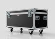 The 8 Way Martin Mac One Case is a large black road case with metal edges, handles, and four wheels for transport. It measures 1231 x 600 x 674 mm and is shown against a plain light background.