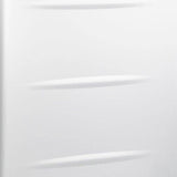 Close-up of the ALUpur 98700N white aluminium case surface featuring three evenly spaced, shallow horizontal indented lines.