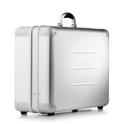 The ALUpur 98800 is a silver case with rounded corners and a handle, made from anodised aluminium and shown against a white background.