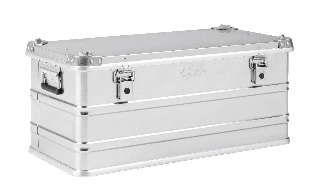 The Defender KA64-009 is a rectangular silver metal 81-litre case featuring two side handles and two front latches, shown on a white background.