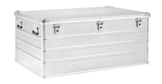 The Defender KA64-012 is a large silver metal storage box with a 415L capacity, side handles, and latches, shown against a white background.