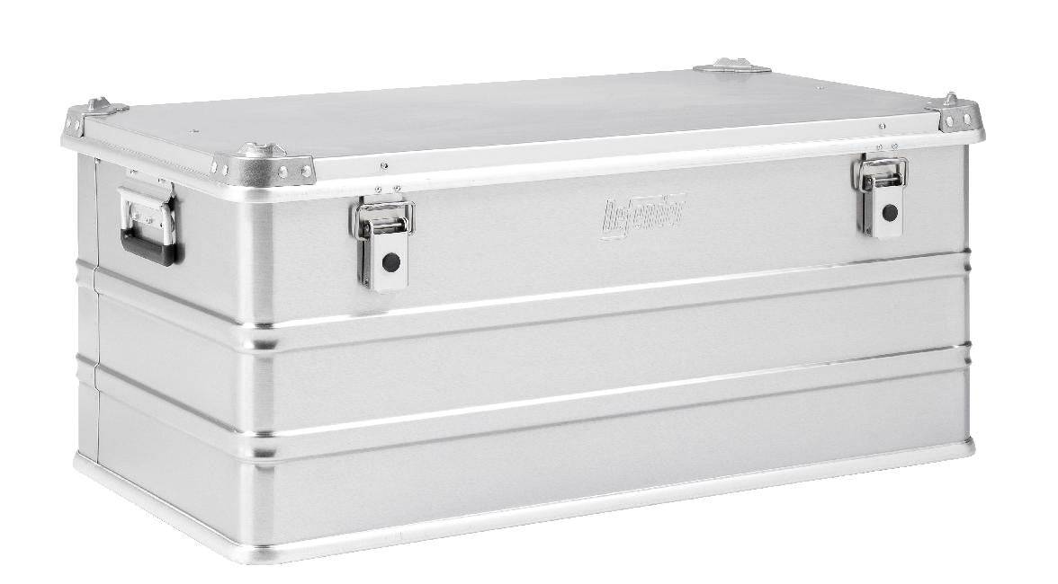 The Defender KA64-015 is a large rectangular silver metal storage box with reinforced corners, dual latch locks, and custom routed foam interior—perfect as a screen print case with a spacious 134L capacity.