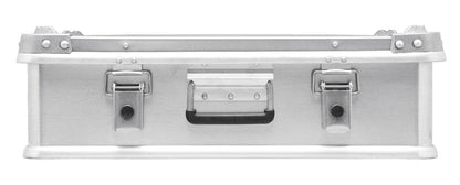 The Defender KA74-002 is a silver metal briefcase with two latches and a black handle. Shown closed on a white background, this 29-litre case features a custom routed foam interior for secure storage.
