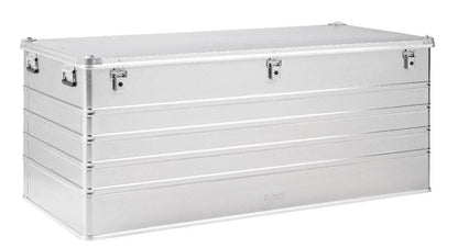 The Defender KA74-014 is a large rectangular metal storage box with hinged lid, side metal handles, front latches, and an 830L capacity—ideal as a screen print case or for fitting custom routed foam interiors.