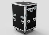 The Dressing Room & Pitchside Medical Case | Mobile First Aid Trolley features a black and white design with silver handles, ideal for organizing sports medicine or medical supply cases on the go.