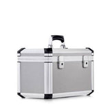 The Exclusive 93500 is a silver aluminium frame case featuring black corner reinforcements and an ergonomic handle, displayed against a plain white background.