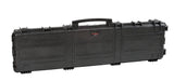 The Explorer 15416 is a large black waterproof case with a handle, latches, and stainless steel reinforced edges, designed for secure equipment transport.