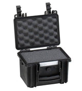 The Explorer 1913 is a black hard plastic protective case with a custom foam interior, shown open and empty. Corrosion proof, it provides durable and reliable protection for safely storing small electronic devices or equipment.