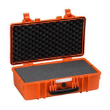 The Explorer 5117 is an open orange waterproof case with foam padding in the lid and base, designed to protect equipment during transport.