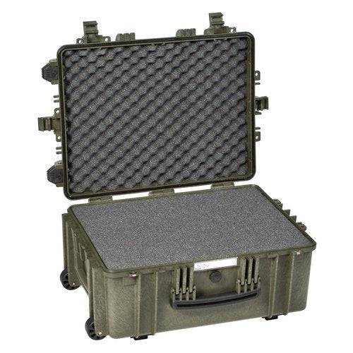 The Explorer 5326 is a hard-shell waterproof case with corrosion-proof hinges and a custom foam interior, shown open with the lid upright.
