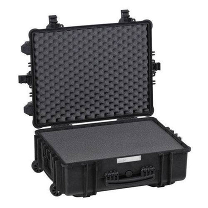 The Explorer 5823 is a black hard-shell waterproof case with a foam interior and open lid, designed for secure storage and transport of sensitive equipment.