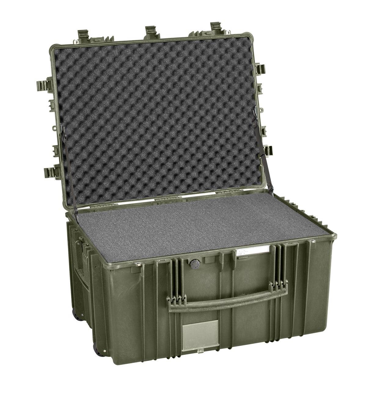 The Explorer 7745 is a large, hard-shell polypropylene case with interior foam padding and a front handle—perfect for protecting your equipment.