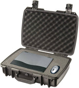 The iM2370 Storm Laptop Case is crushproof and watertight with a foam interior that secures a closed laptop and computer mouse in custom cutouts.