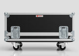 Motorsport Gearbox Flight Case | 940 x 450 x 400 mm (Internal): Black rectangular case with metal edges, two latches, and four caster wheels—perfect for motorsport logistics. Displayed on a plain light background.