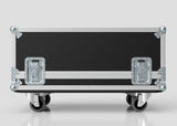 The Motorsport Gearbox Flight Case | 940 x 450 x 400 mm (Internal), shown in black and silver with metal reinforcements and latches, is ideal for motorsport logistics or as a secure racing gearbox case.