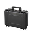 The MAX430CAM Camera Case is a black hard-shell case with a handle, secure latches, padded organizer, and watertight seal, displayed on a plain white background.