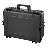 The MAX505PU Tool Case is a hard-shell black plastic case with a handle, secure latches, and a pressure release valve, pictured on a white background.
