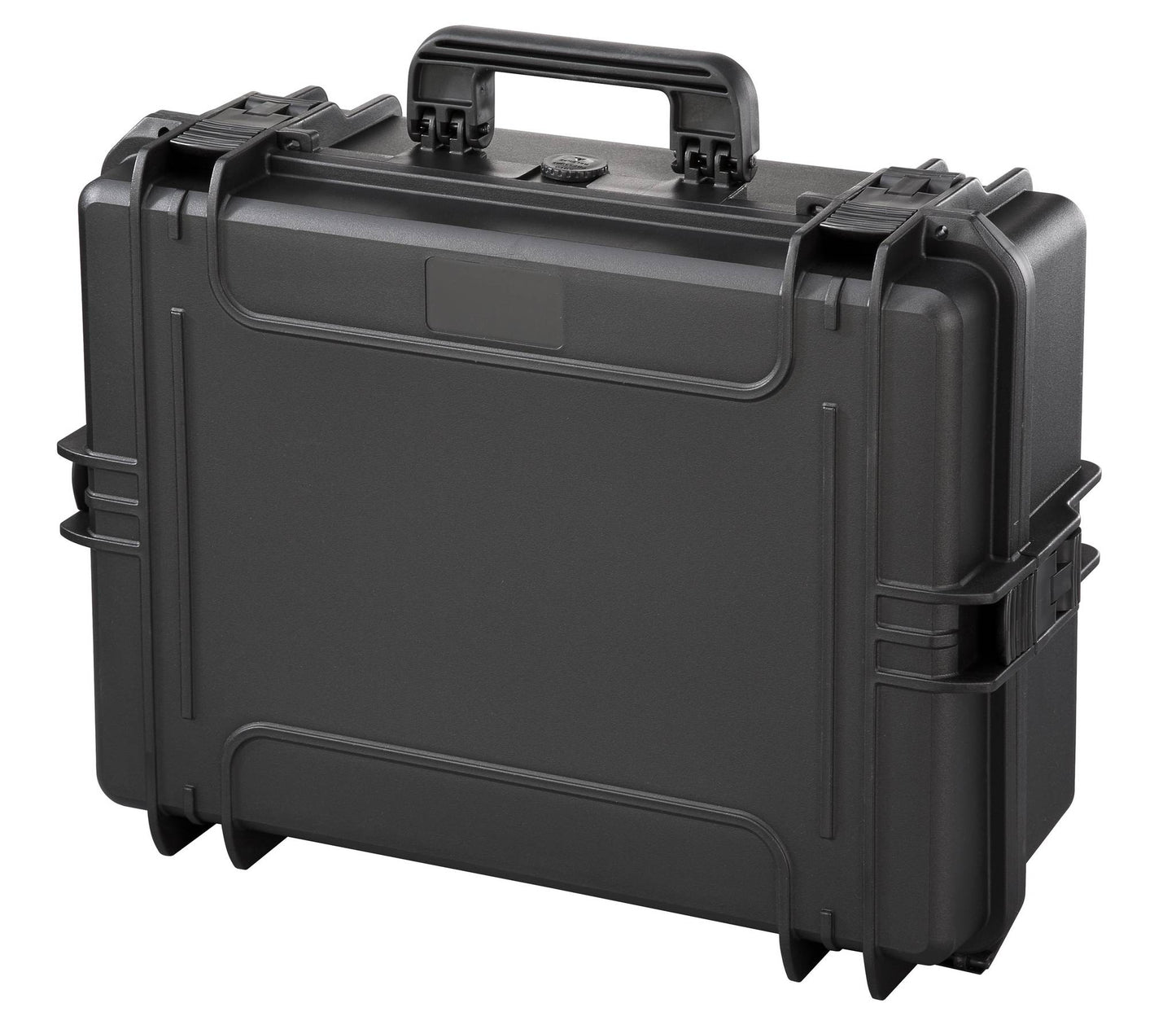 The MAX505TC Tool Case is a sturdy black waterproof case with a handle and secure latches, ideal for tool storage, displayed on a white background.
