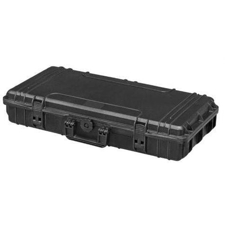 The MAX800 is a closed, rectangular black hard plastic carrying case with a handle and custom foam interior, shown on a white background.