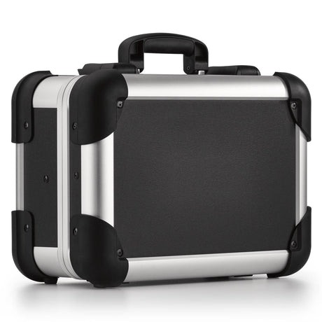 The Robust 50000 features a hard-shell black exterior, metal edges, black corner protectors, a top handle, and custom CNC foam fittings for superior shock and impact-absorbing protection.