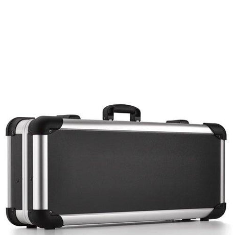 The Robust 50400N case in black and silver features reinforced corners, custom CNC foam fittings, and a handle for shock-absorbing protection; shown closed on a white background.