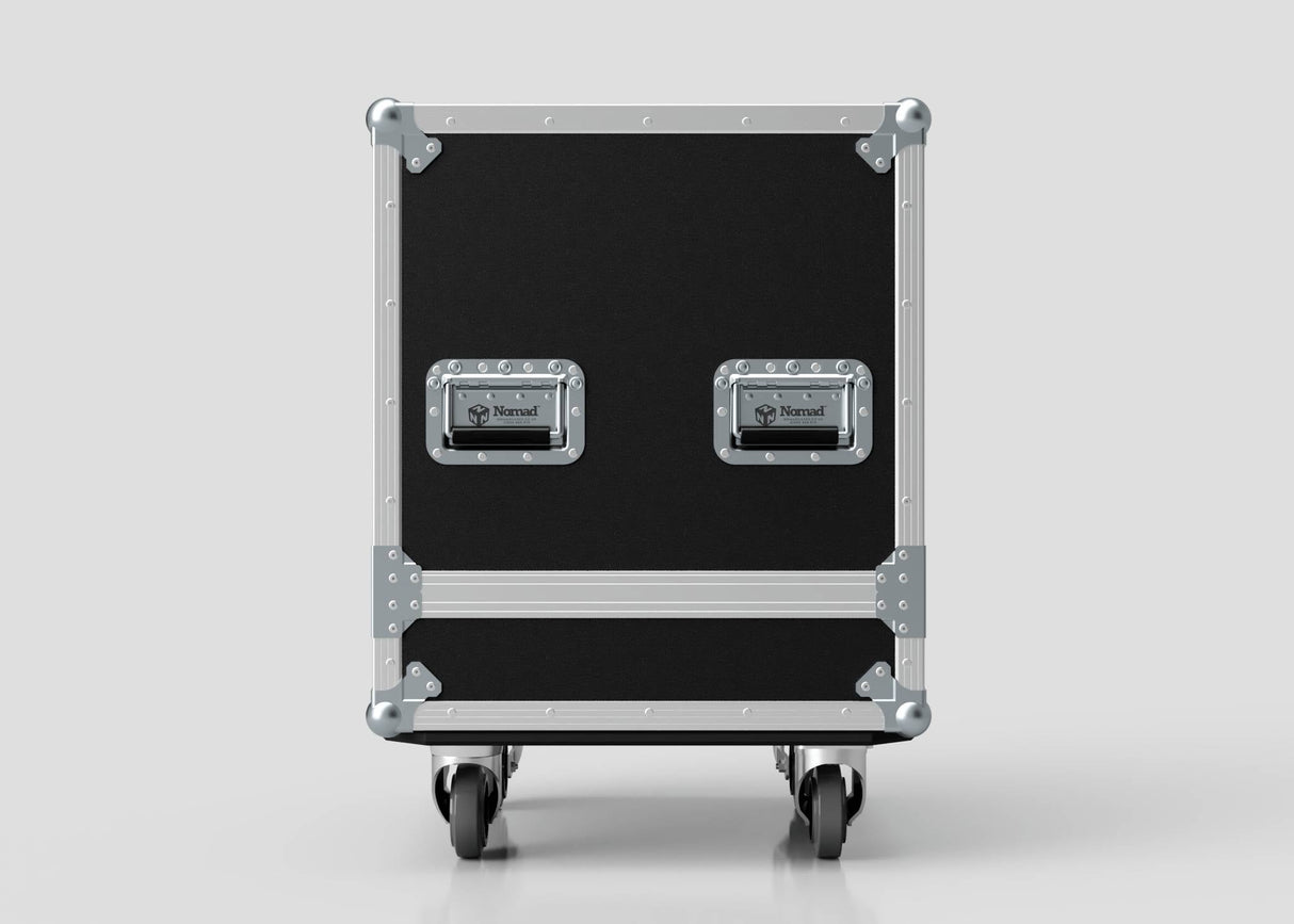 A Suzuki Hayabusa Engine Case in black and silver with two handles and metal corner reinforcements, internal dimensions 568 x 537 x 613 mm, shown against a plain white background.