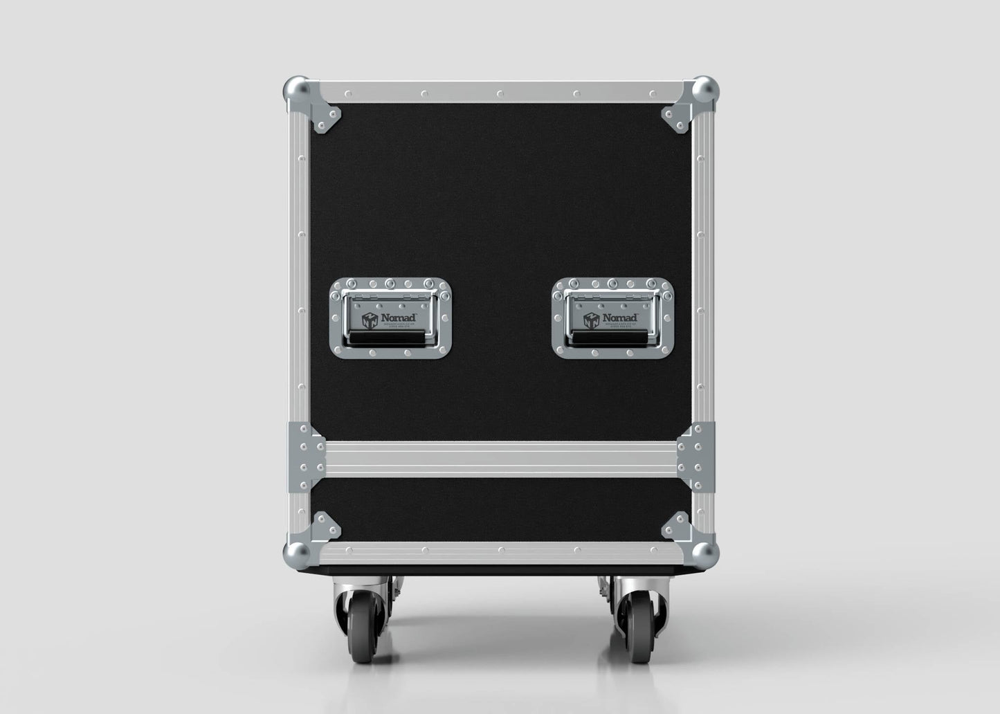 A Suzuki Hayabusa Engine Case in black and silver with two handles and metal corner reinforcements, internal dimensions 568 x 537 x 613 mm, shown against a plain white background.